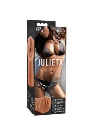 Мастурбатор-вагина цвета карамели Julieta с вибрацией - Blush Novelties - в Волгодонске купить с доставкой