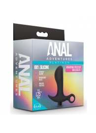 Черный анальный вибратор Silicone Vibrating Prostate Massager 01 - 10,8 см. - Blush Novelties - в Волгодонске купить с доставкой