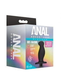Черный анальный вибромассажёр Silicone Vibrating Prostate Massager 02 - 10,8 см. - Blush Novelties - в Волгодонске купить с доставкой