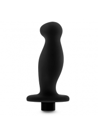 Черный анальный вибромассажёр Silicone Vibrating Prostate Massager 02 - 10,8 см. - Blush Novelties - в Волгодонске купить с доставкой