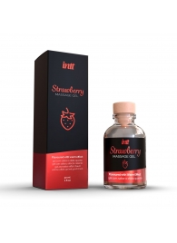 Массажный гель с ароматом клубники Strawberry - 30 мл. - INTT - купить с доставкой в Волгодонске