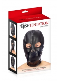 Маска-шлем с прорезями для глаз и регулируемым кляпом - Fetish Tentation - купить с доставкой в Волгодонске