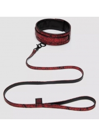 Стильный ошейник с поводком Reversible Faux Leather Collar and Lead - Fifty Shades of Grey - купить с доставкой в Волгодонске