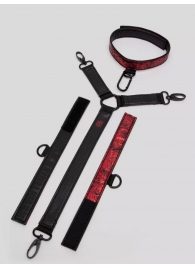 Ошейник с наручниками Reversible Faux Leather Collar and Wrist - Fifty Shades of Grey - купить с доставкой в Волгодонске