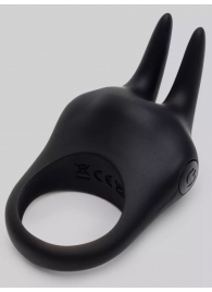 Черное эрекционное виброкольцо Sensation Rechargeable Vibrating Rabbit Love Ring - Fifty Shades of Grey - в Волгодонске купить с доставкой