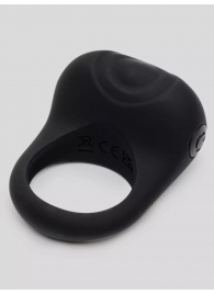 Черное эрекционное виброкольцо Sensation Rechargeable Vibrating Love Ring - Fifty Shades of Grey - в Волгодонске купить с доставкой