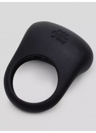 Черное эрекционное виброкольцо Sensation Rechargeable Vibrating Love Ring - Fifty Shades of Grey - в Волгодонске купить с доставкой