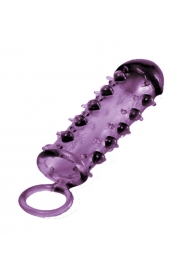 Закрытая фиолетовая насадка с пупырышками SAMURAI PENIS SLEEVE PURPLE - 14,5 см. - NMC - в Волгодонске купить с доставкой