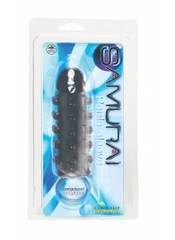 Дымчатая стимулирующая насадка с закрытой головкой SAMURAI PENIS SLEEVE BLACK - 14,5 см. - NMC - в Волгодонске купить с доставкой