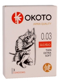 Тонкие презервативы OKOTO Thin Extra Soft - 3 шт. - Sitabella - купить с доставкой в Волгодонске
