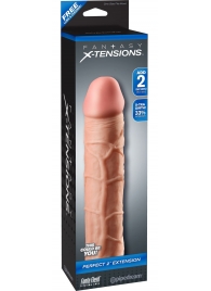 Телесная насадка Fantasy X-tensions Perfect 2  Extension - 20,3 см. - Pipedream - в Волгодонске купить с доставкой