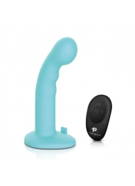 Голубая изогнутая насадка 6in Remote Control Ripple P-Spot G-Spot на черных трусиках - 16 см. - Pegasus - купить с доставкой в Волгодонске