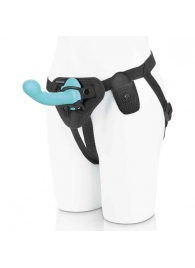 Голубая изогнутая насадка 6in Remote Control Ripple P-Spot G-Spot на черных трусиках - 16 см. - Pegasus - купить с доставкой в Волгодонске