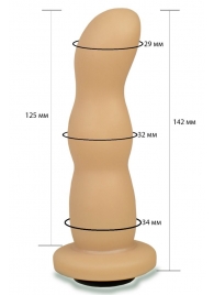 Телесная рельефная насадка Harness - 14,2 см. - LOVETOY (А-Полимер) - купить с доставкой в Волгодонске