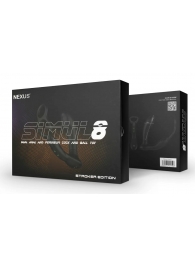 Черный вибромассажер простаты Nexus Simul8 Stroker Edition с кольцами для пениса и мошонки - Nexus Range - в Волгодонске купить с доставкой
