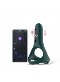 Изумрудное виброкольцо Magic Motion Rise с подхватом мошонки - Magic Motion - в Волгодонске купить с доставкой