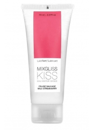 Смазка на водной основе Mixgliss Kiss с ароматом земляники - 70 мл. - Mixgliss - купить с доставкой в Волгодонске