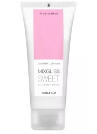 Смазка на водной основе Mixgliss Sweet с ароматом бабл-гам - 70 мл. - Mixgliss - купить с доставкой в Волгодонске