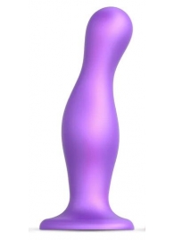 Фиолетовая насадка Strap-On-Me Dildo Plug Curvy size L - Strap-on-me - купить с доставкой в Волгодонске