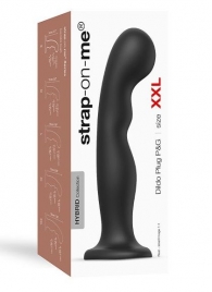 Черная насадка Strap-On-Me Dildo Plug P G size XXL - Strap-on-me - купить с доставкой в Волгодонске