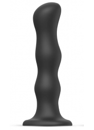 Черная насадка Strap-On-Me Dildo Geisha Balls size M - Strap-on-me - купить с доставкой в Волгодонске