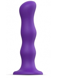 Фиолетовая насадка Strap-On-Me Dildo Geisha Balls size M - Strap-on-me - купить с доставкой в Волгодонске