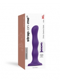 Фиолетовая насадка Strap-On-Me Dildo Geisha Balls size XL - Strap-on-me - купить с доставкой в Волгодонске