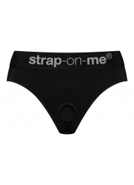 Черные трусики для насадок Heroine Lingerie Harness - size S - Strap-on-me - купить с доставкой в Волгодонске