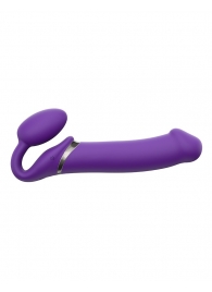 Фиолетовый безремневой вибрострапон Silicone Bendable Strap-On - size XL - Strap-on-me - купить с доставкой в Волгодонске
