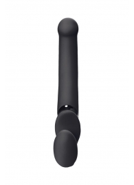 Черный безремневой вибрострапон Silicone Bendable Strap-On - size XL - Strap-on-me - купить с доставкой в Волгодонске