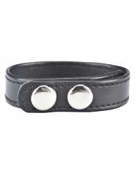 Кольцо на пенис SNAP COCK RING из искусственной кожи на клепках - BlueLine - в Волгодонске купить с доставкой