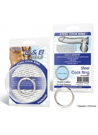 Стальное эрекционное кольцо STEEL COCK RING - 3.5 см. - BlueLine - в Волгодонске купить с доставкой