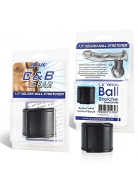 Хомут-утяжка для мошонки из искусственной кожи на липучке VELCRO BALL STRETCHER- 4 см. - BlueLine - в Волгодонске купить с доставкой