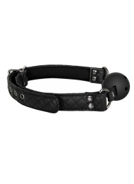 Черный кляп-шарик BALL GAG DIAMOND - Dream Toys - купить с доставкой в Волгодонске