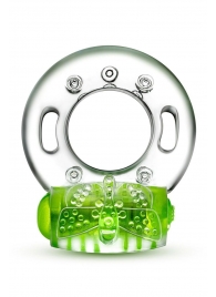 Зеленое эрекционное виброкольцо Arouser Vibrating C-Ring - Blush Novelties - в Волгодонске купить с доставкой