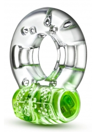 Зеленое эрекционное виброкольцо Arouser Vibrating C-Ring - Blush Novelties - в Волгодонске купить с доставкой