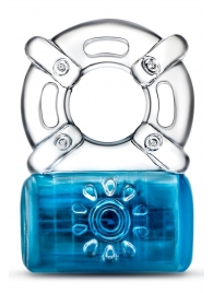 Синее эрекционное виброкольцо Pleaser Rechargeable C-Ring - Blush Novelties - в Волгодонске купить с доставкой