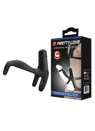 Черная вибронасадка на пенис Vibrating Penis Sling - Baile - в Волгодонске купить с доставкой