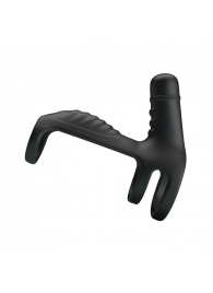 Черная вибронасадка на пенис Vibrating Penis Sling - Baile - в Волгодонске купить с доставкой