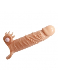 Телесная удлиняющая вибронасадка Penis Sleeve Connor - 17 см. - Baile - в Волгодонске купить с доставкой