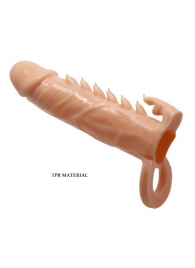 Телесная удлиняющая насадка Penis Sleeve Emmitt - 17 см. - Baile - в Волгодонске купить с доставкой