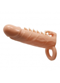 Телесная удлиняющая насадка Penis Sleeve Emmitt - 17 см. - Baile - в Волгодонске купить с доставкой