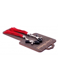 Металлические зажимы на соски с красными замшевыми кисточками - Crazy Handmade - купить с доставкой в Волгодонске