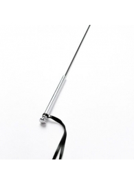 Черный кожаный стек с гладкой ручкой - 55 см. - Crazy Handmade - купить с доставкой в Волгодонске