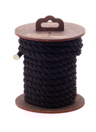 Черная хлопковая веревка для бондажа на катушке - 5 м. - Crazy Handmade - купить с доставкой в Волгодонске