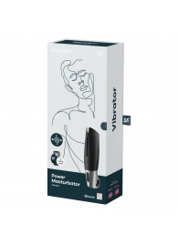 Черный мастурбатор с вибрацией Power Masturbator - Satisfyer - в Волгодонске купить с доставкой