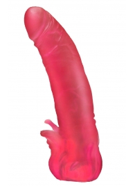 Розовая насадка для страпона с клиторальными лепестками - 18,5 см. - LOVETOY (А-Полимер) - купить с доставкой в Волгодонске