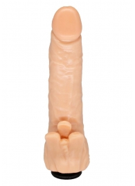 Телесная гелевая насадка-фаллос с клиторальными лепестками - 18,5 см. - LOVETOY (А-Полимер) - купить с доставкой в Волгодонске