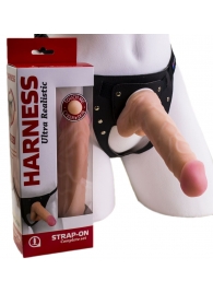 Страпон Harness из двух предметов: регулируемые трусики и насадка-фаллос - 17,5 см. - LOVETOY (А-Полимер) - купить с доставкой в Волгодонске
