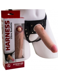 Реалистичный страпон Harness из трусиков и насадки-фаллоса - 18,5 см. - LOVETOY (А-Полимер) - купить с доставкой в Волгодонске